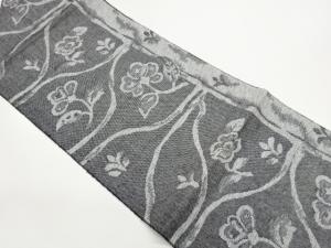 草花模様織出し名古屋帯